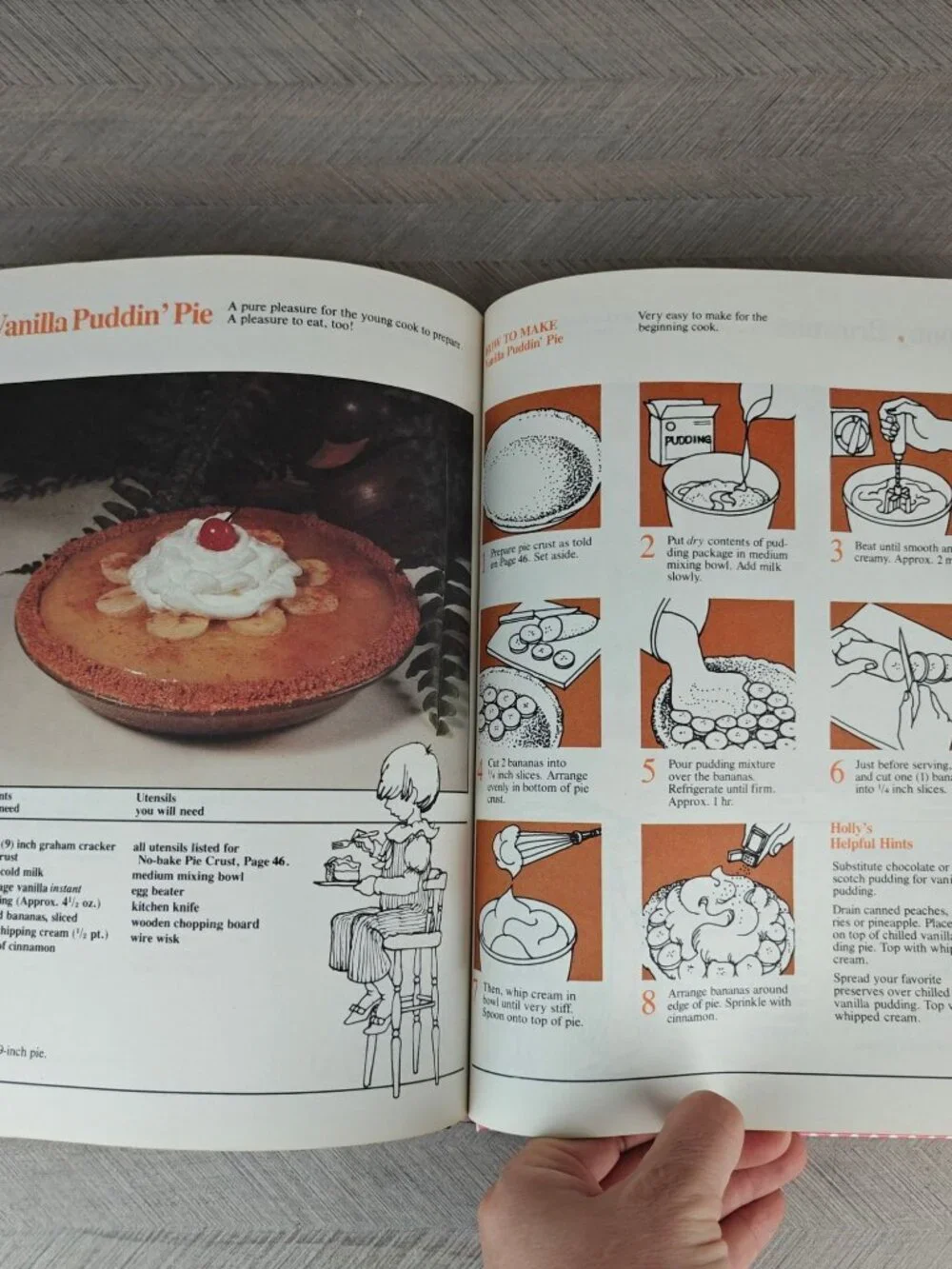 Holly Hobbies Cookbook Hardcover 1979 Illustrated Recipes For Kids